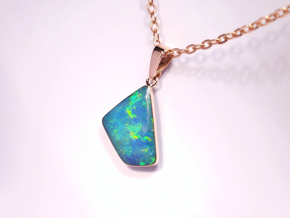 Pinku Midori' Australian Opal Pendant Jewelry 5.6ct 14k Gold Gem L06