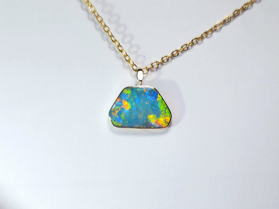 Australis' Genuine Australian Opal Pendant 14k Gem Gift 4.7ct P97