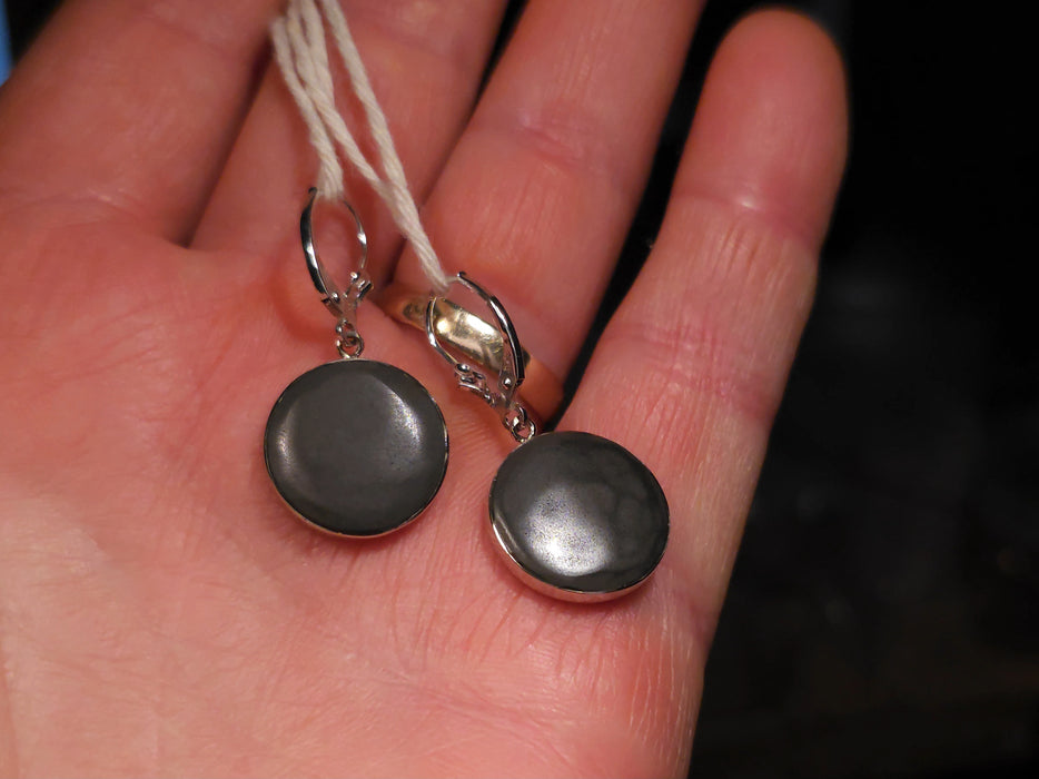 Fluers De Glace' Australian Opal Solid White Gold Dangle Earrings 21ct O84