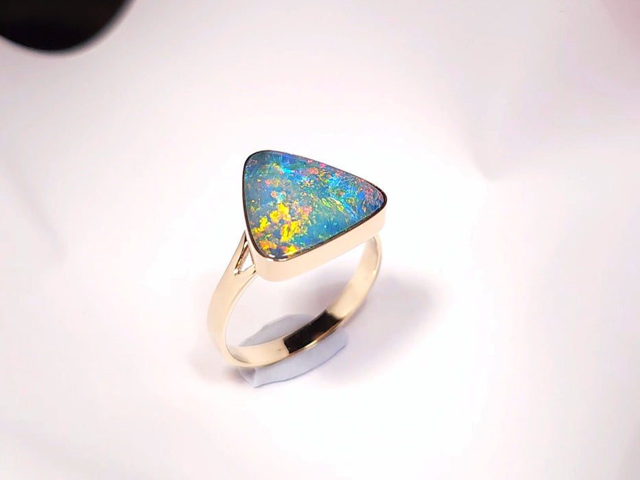 Trilliance' Australian Opal Ring Gem Gift 2.5g 14k Free Re-Size 6 .5 K90