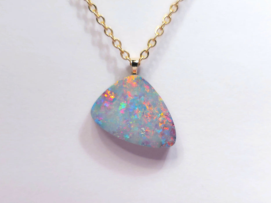 Uluru' Australian 14k Gold Opal Doublet Pendant Gift 6 carat P18