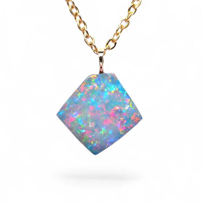 Tjintu' Rare Australian 14k Gold Opal Doublet Pendant Gift 3.9 carat P20