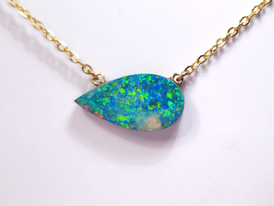 Desert Sky' Rare Bright Australian Olympic Opal Pendant 6.3 carat L74