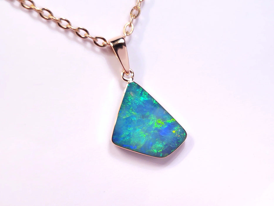 Pinku Midori' Australian Opal Pendant Jewelry 5.6ct 14k Gold Gem L06