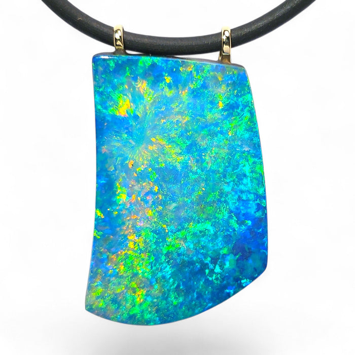 Tjakatju' HUGE Rare Australian 14k Gold Opal Doublet Pendant Gift 24ct Q13