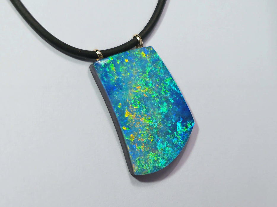 Tjakatju' HUGE Rare Australian 14k Gold Opal Doublet Pendant Gift 24ct Q13