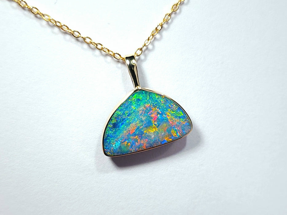 Fireheart' Genuine Australian Opal Pendant Gem Gift 1.1g R07