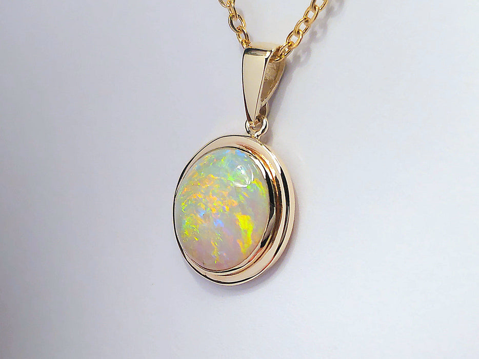 Coronata' Australian Solid Gem Opal Pendant 8.8ct M81