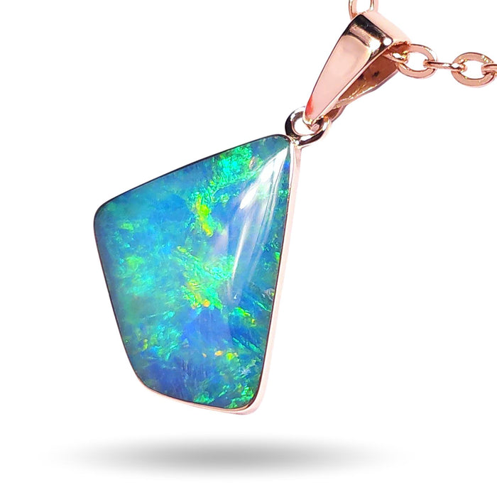 Pinku Midori' Australian Opal Pendant Jewelry 5.6ct 14k Gold Gem L06