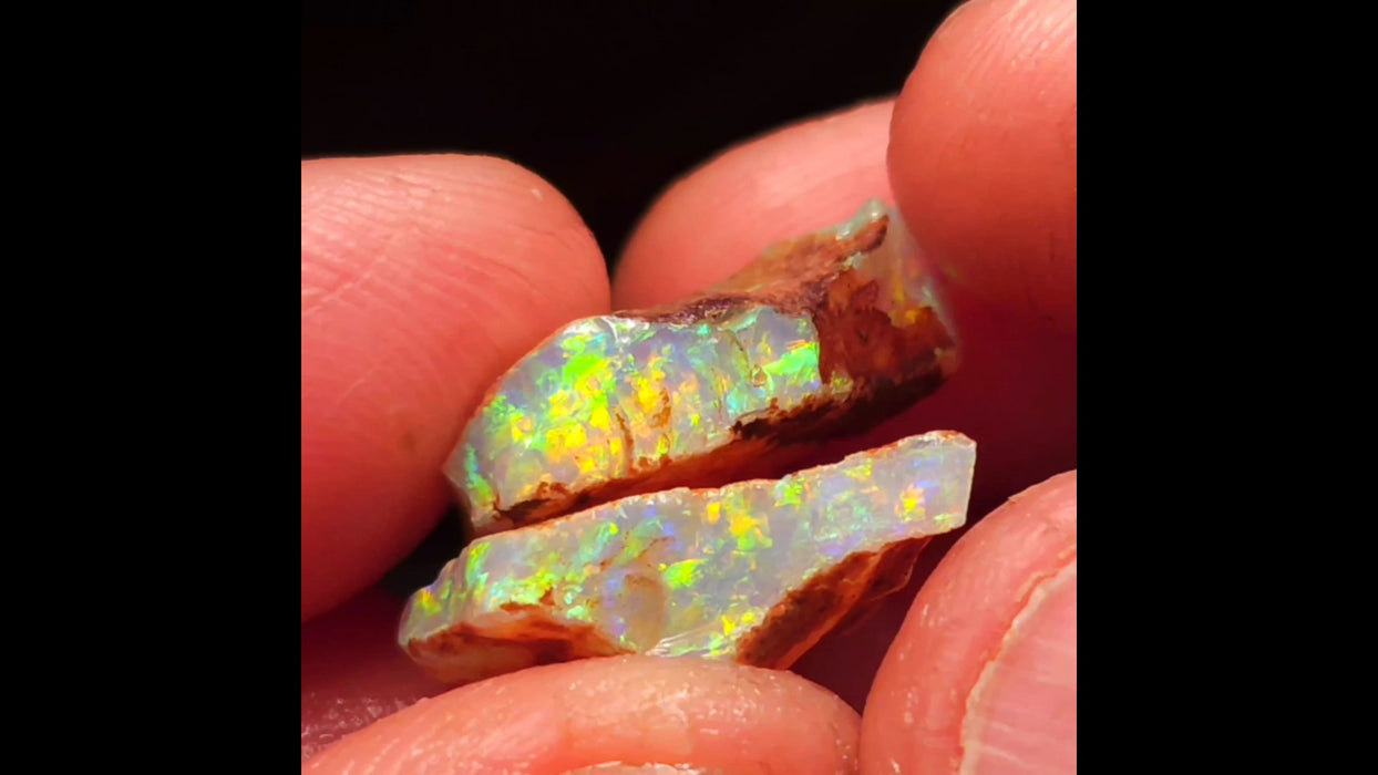 Super Rare Gem Solid Crystal Seam Parcel Rough Opal Valley 10.4ct M82